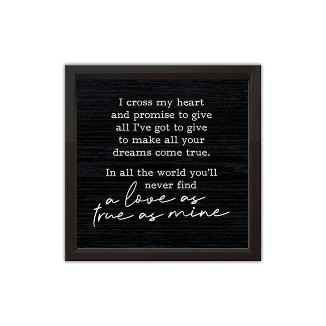 I Cross My Heart | Wood Sign