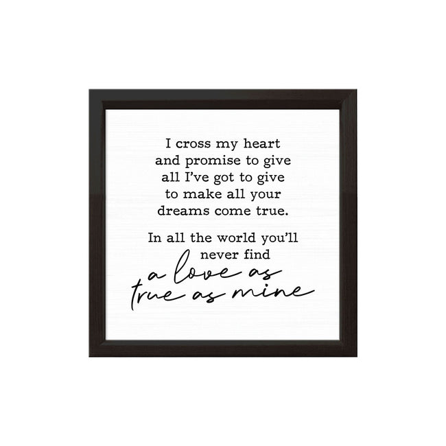 I Cross My Heart | Wood Sign