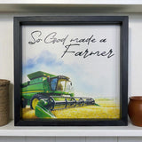 So God Made A Farmer - JD | Wood Sign