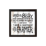 On The 8th Day God Made A Farmer | Wood Sign