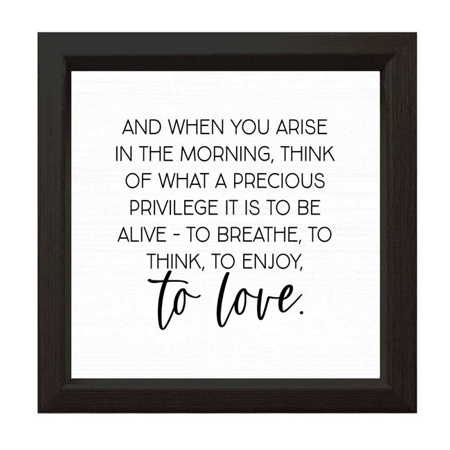 And When You Arise | Wood Sign
