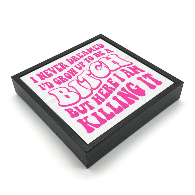 I Never Dreamed - Bitch | 'Chunky' Wood Sign