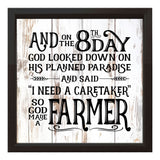 On The 8th Day God Made A Farmer | Wood Sign