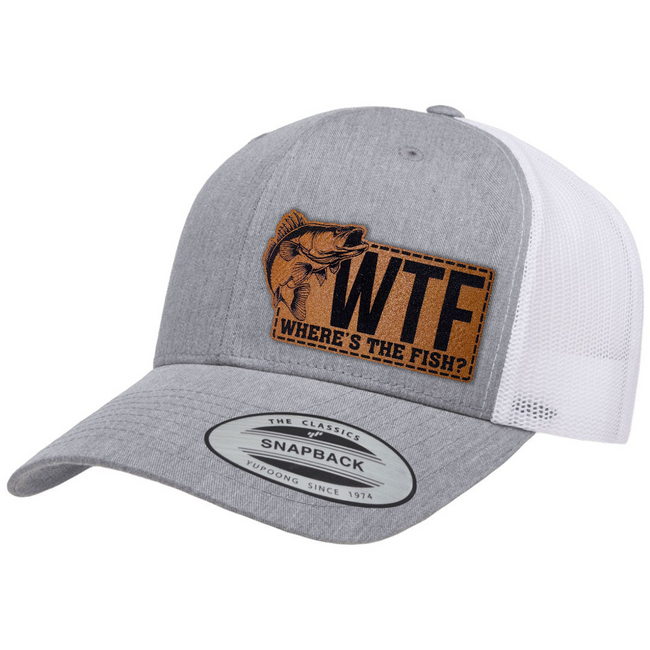 WTF - Where's The Fish | Leather Patch Hat