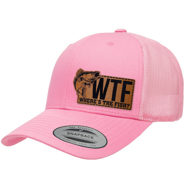 WTF - Where's The Fish | Leather Patch Hat