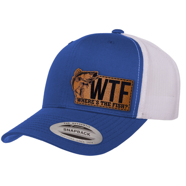 WTF - Where's The Fish | Leather Patch Hat
