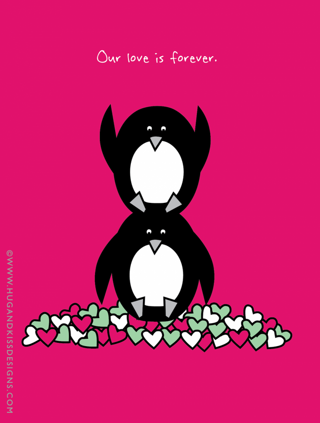 Our love is forever | Hug & Kiss Card