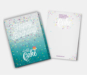 Happy Birthday (Teal) | Cake Cards