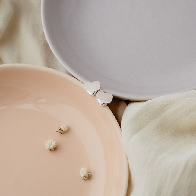 Full Heart Studs | Earrings