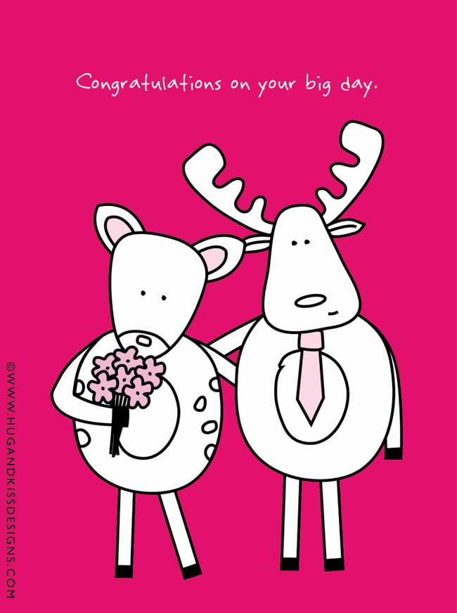 Congratulations on your big day | Hug & Kiss Card