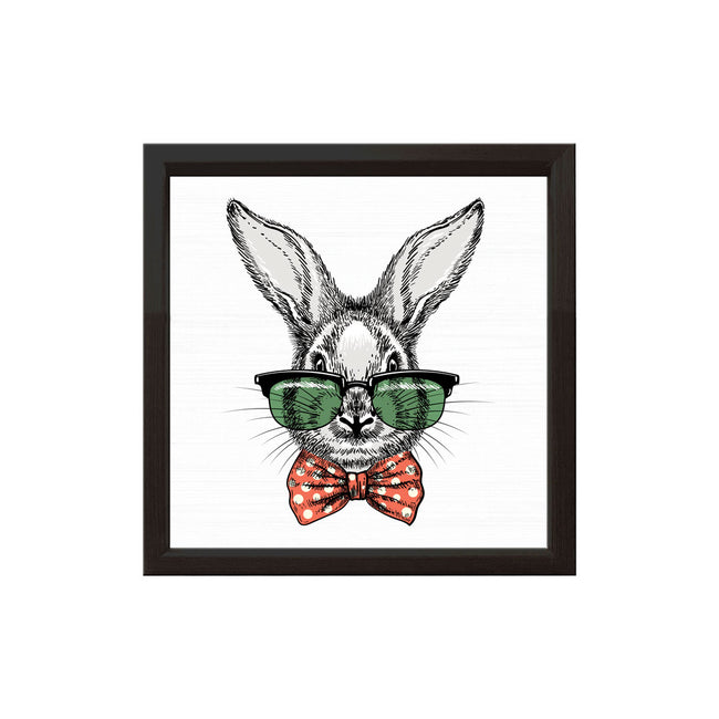 Bunny With Glasses | Wood Sign