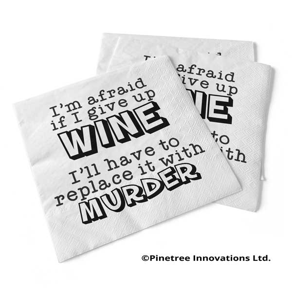 If I Give Up Wine | Beverage Napkins