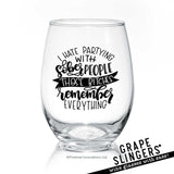 Sober People | Wine Glass