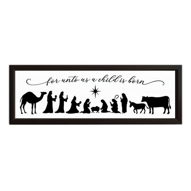Nativity Scene | Wood Sign