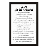 As I Sit In Heaven | Wood Sign