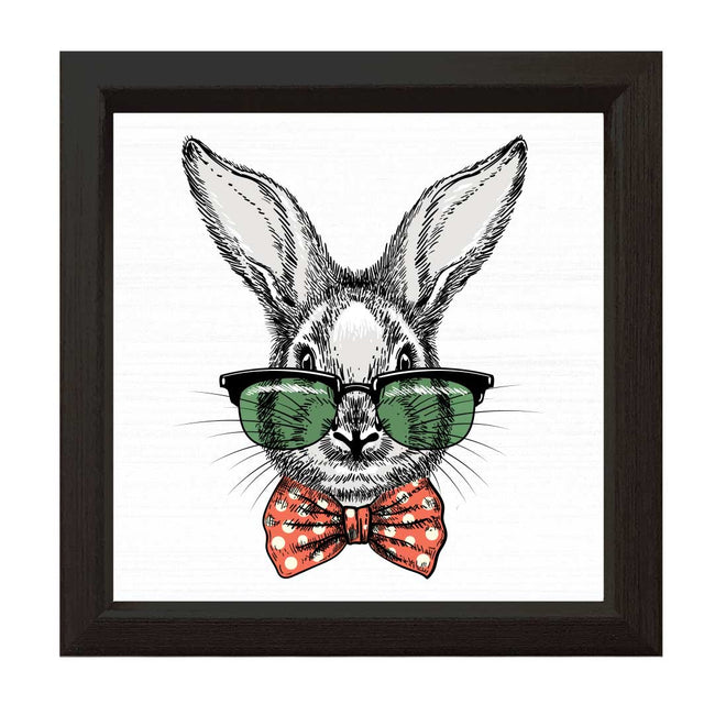 Bunny With Glasses | Wood Sign