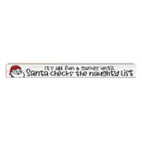 Naughty List | 'Skinny' Wood Sign