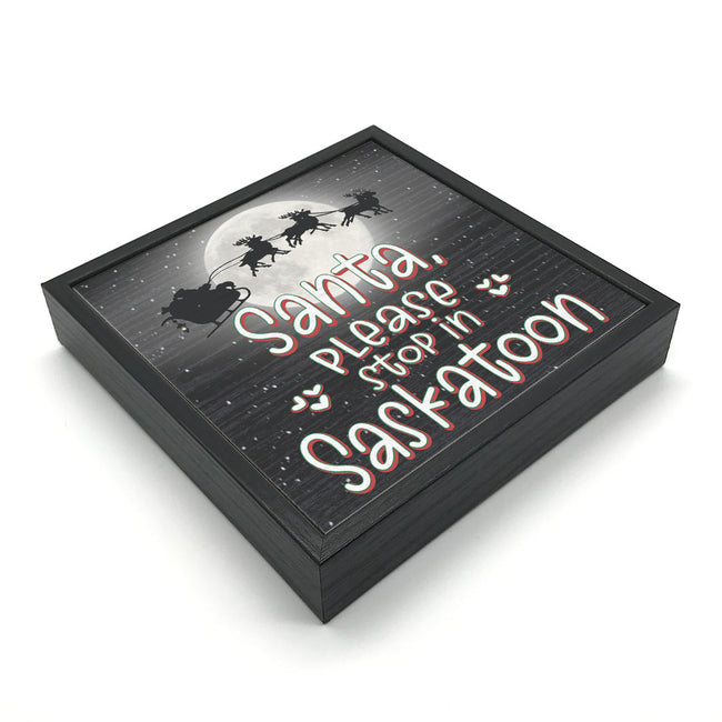 Dear Santa Please Stop PERSONALIZED | 'Chunky' Wood Sign