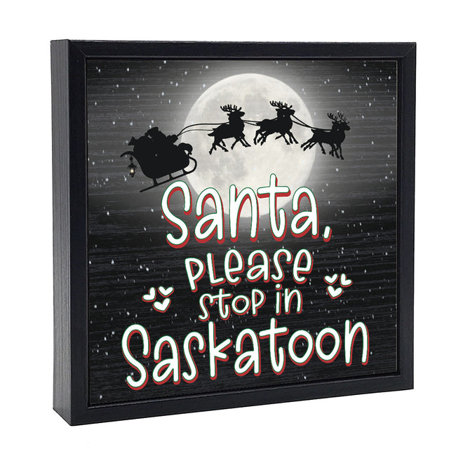 Dear Santa Please Stop PERSONALIZED | 'Chunky' Wood Sign