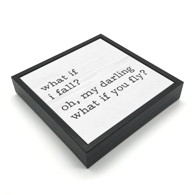 What If I Fall? | 'Chunky' Wood Sign
