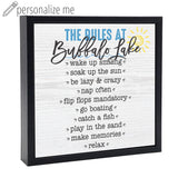 The Rules At (Custom) | Wood Sign
