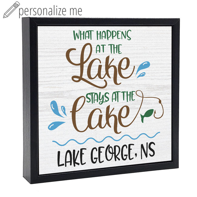 What Happens At The Lake (Custom) | Wood Sign