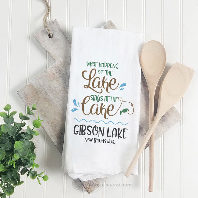 What Happens At The Lake - Tea Towel
