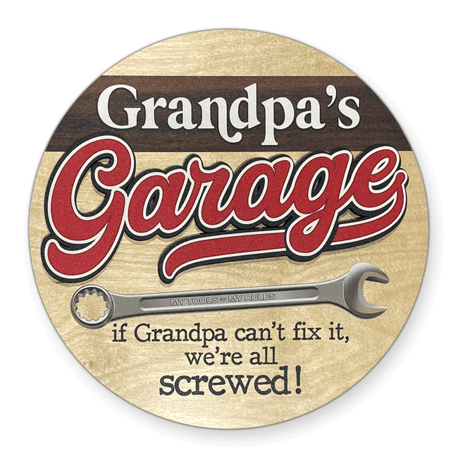 Grandpa's Garage | Wood Sign