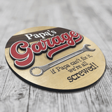 Papa's Garage | Wood Sign