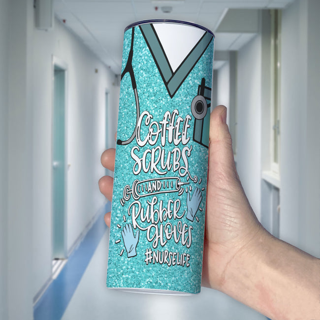 Coffee Scrubs & Rubber Gloves | Skinny Tumbler