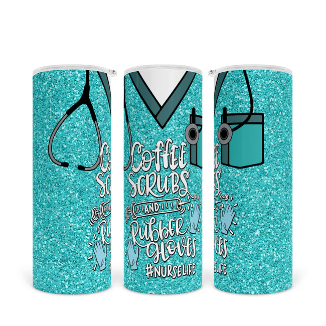 Coffee Scrubs & Rubber Gloves | Skinny Tumbler