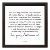 You Can't Skip Chapters | Wood Sign