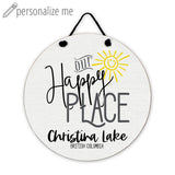 Our Happy Place (Custom) | Wood Sign