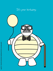 It's Your Birthday (old Man Mustache) | Hug & Kiss Card
