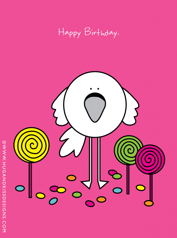Happy Birthday (Old Broad) | Hug & Kiss Card