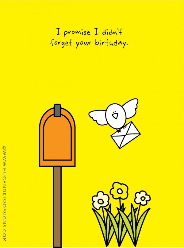 Better Late Than Never | Hug & Kiss Card