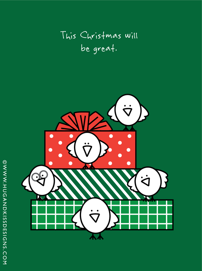 This Christmas Will Be Great | Hug & Kiss Card