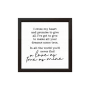 I Cross My Heart | Wood Sign