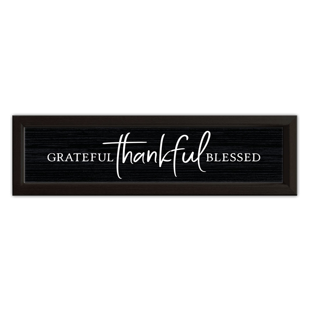 Grateful Thankful Blessed | Wood Sign