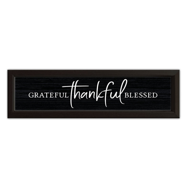 Grateful Thankful Blessed | Wood Sign