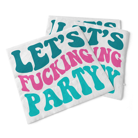 Let's Fucking Party | Beverage Napkins