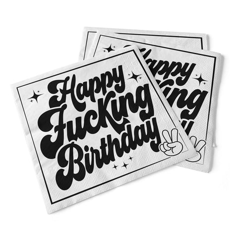 Happy Fucking Birthday | Beverage Napkins