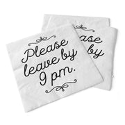 Please Leave By 9 | Beverage Napkins