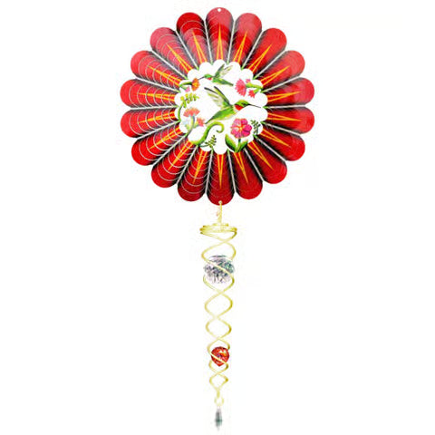 3D Hummingbird W/ Crystal Sm Spinner Set