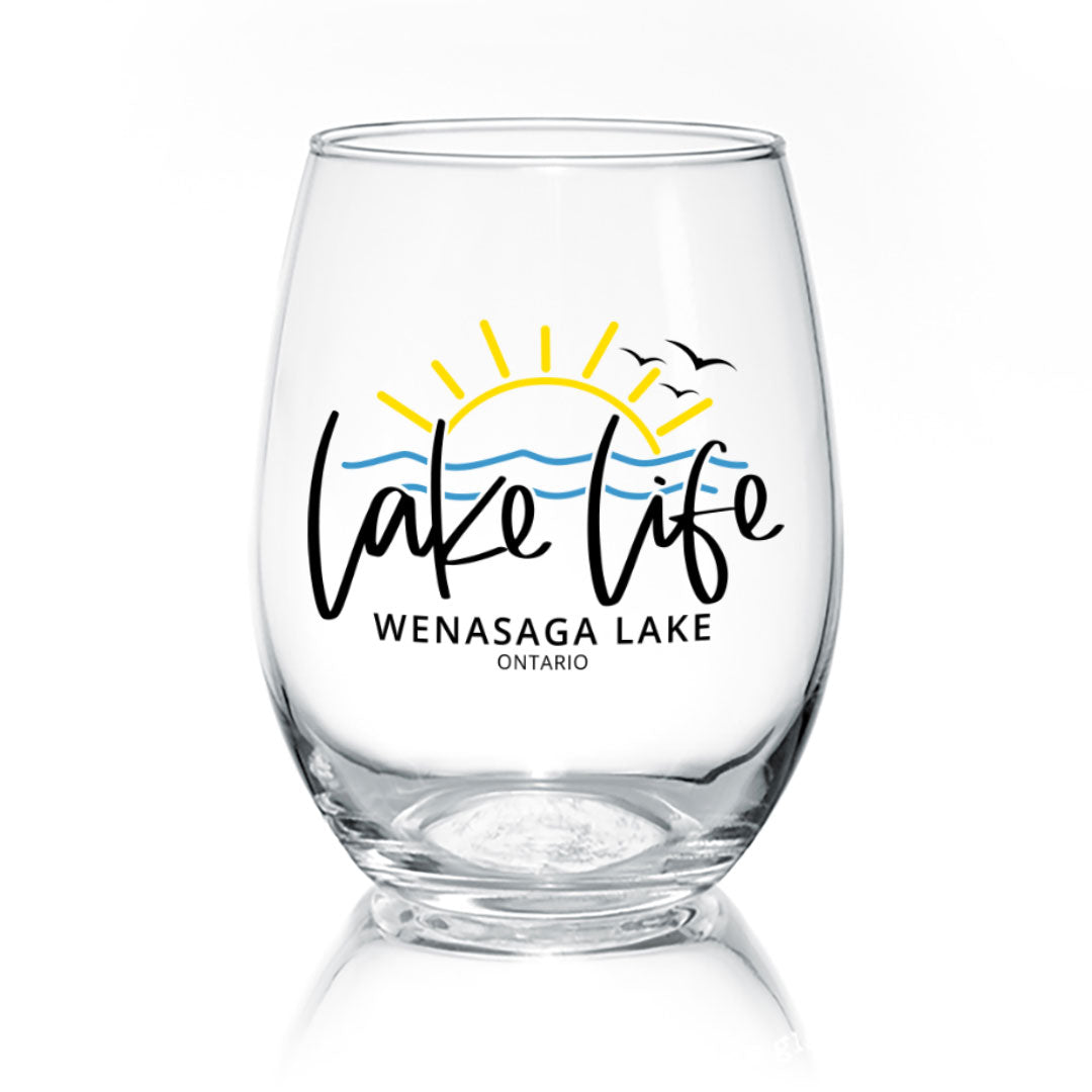 Lake Life (Custom) | Wine Glass