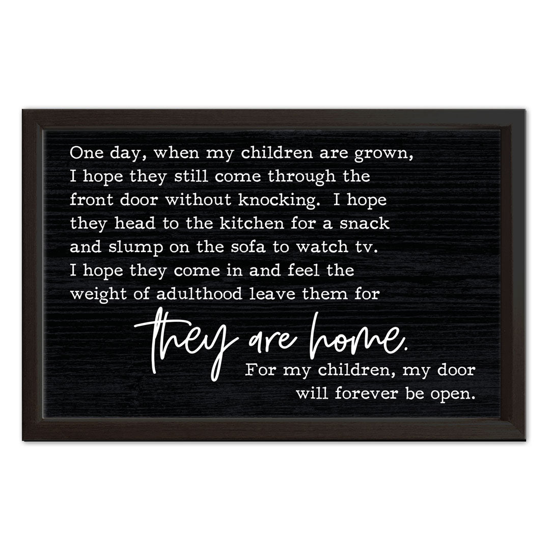 When My Children Are Grown | Wood Sign