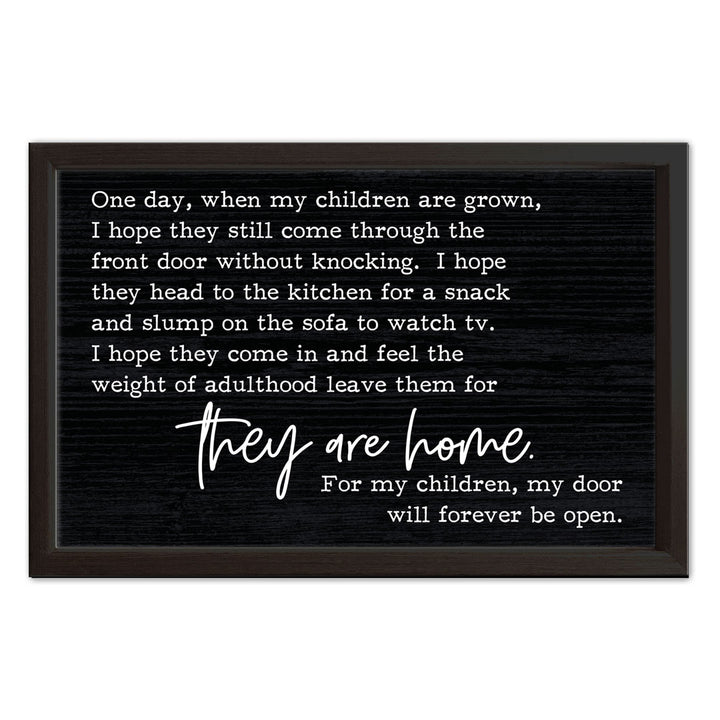 When My Children Are Grown | Wood Sign