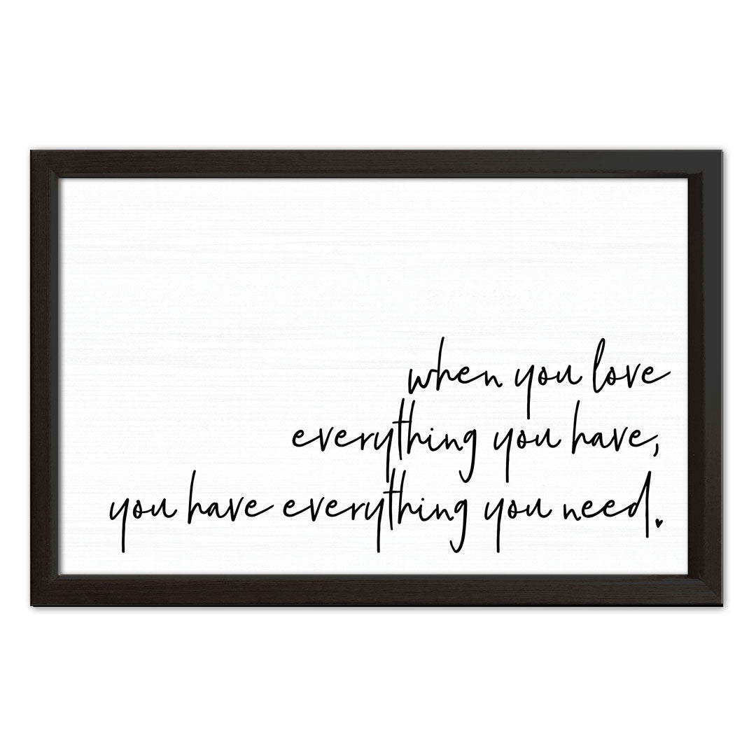 When You Love | Wood Sign