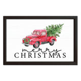 Merry Christmas - Red Truck | Wood Sign