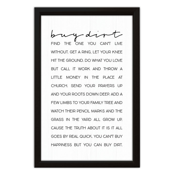 Buy Dirt | Wood Sign
